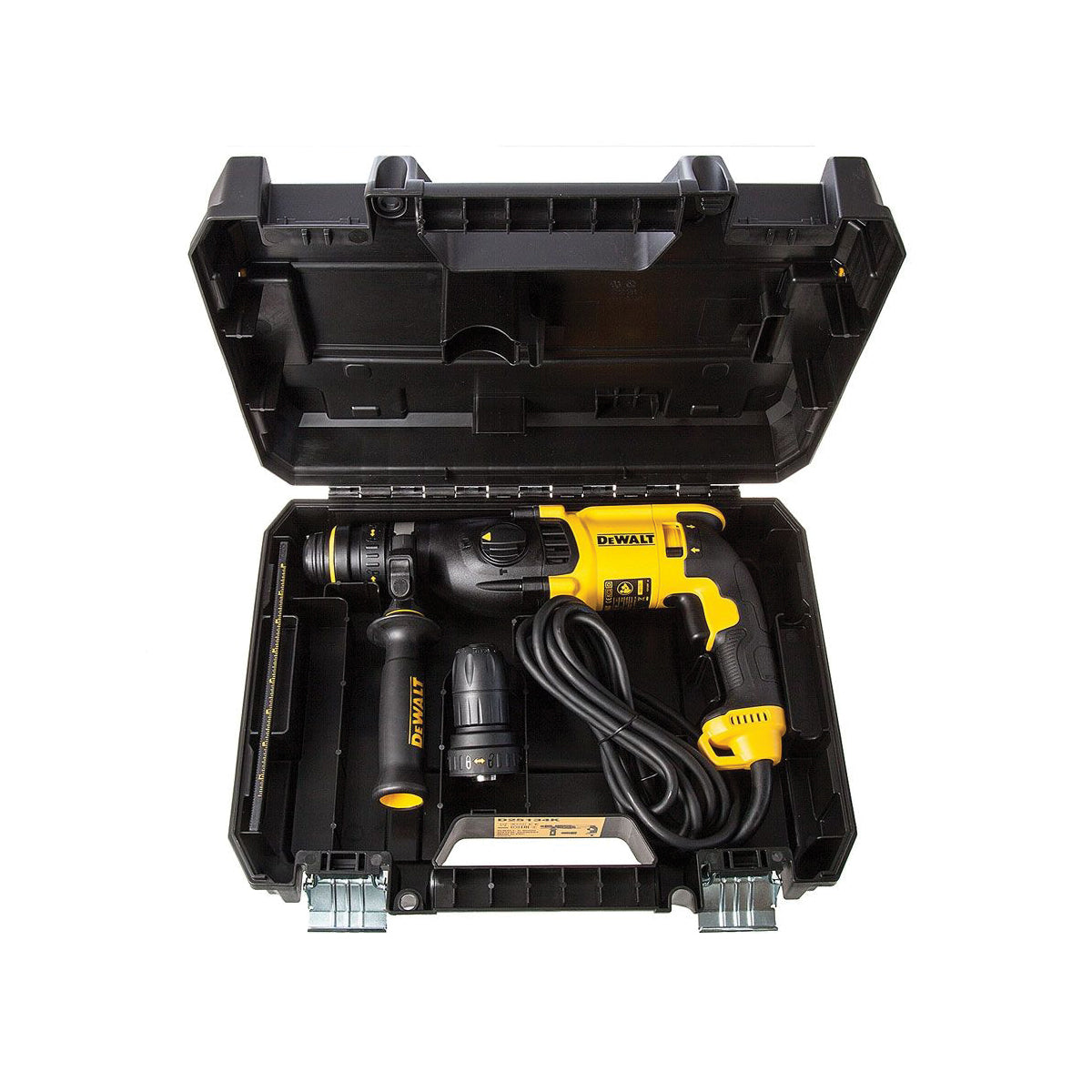 SDS-PLUS 26mm 2.8J 800W Hammer Drill Double Quick Release Chuck in TSTACK CASE and ACCESSORIES - DeWALT - D25134K-QS SDS-PLUS 26mm 2.8J 800W Hammer Drill Double Quick Release Chuck in TSTACK CASE and ACCESSORIES - DeWALT - D25134K-QS